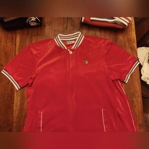 Fila Velour Short Set (Red)